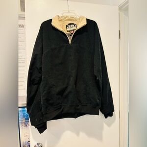 ZERO Men's Black Wind Stopper Sweater, Size Large